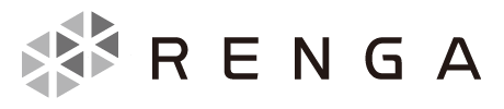 Horizontal logo for Renga featuring a geometric design and the word 'RENGA'.