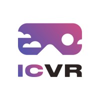 Logo for ICVR featuring a stylized VR headset with clouds and sun, and the text 'ICVR' below in bold letters.