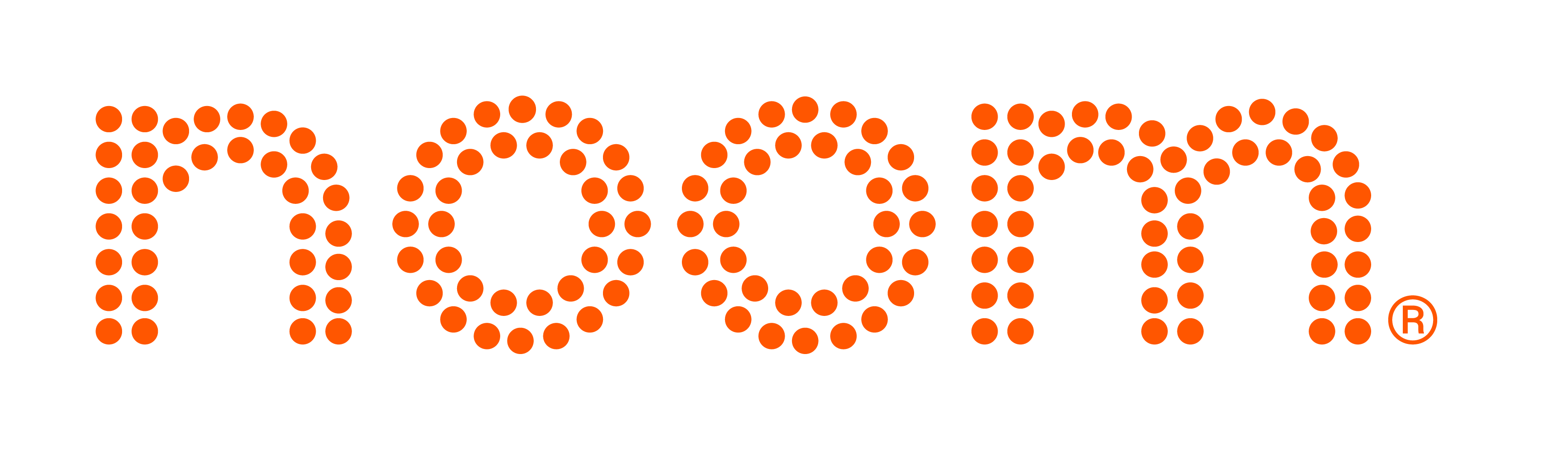 The Noom logo displayed in orange dots on a transparent background.