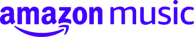 Amazon Music logo displayed on a purple background.