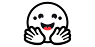 Hugging Face logo mascot with a smiling face and open hands.