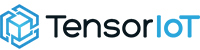 TensorIoT company logo featuring a geometric cube design and the text 'TensorIoT'.