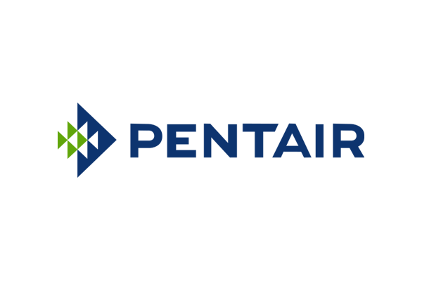Pentair company logo with a green and blue geometric icon and the word 'Pentair' in blue text on a white background.
