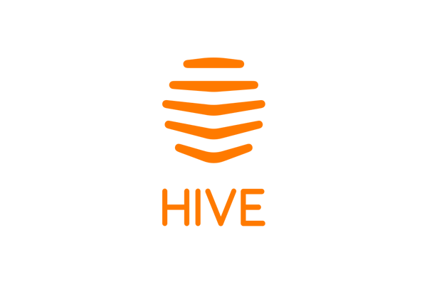 The orange Hive logo icon associated with British Gas, displayed on a black background.