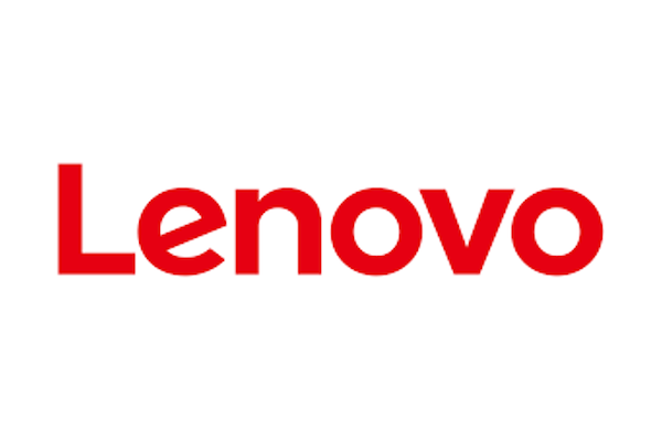 Lenovo logo featuring red text on a white background.