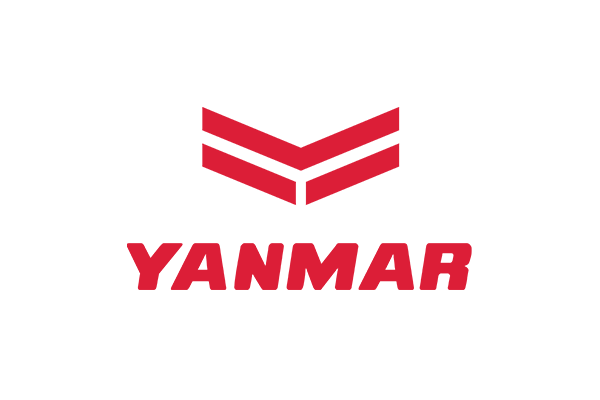 The Yanmar logo featuring bold red text and a stylized red symbol on a white background.