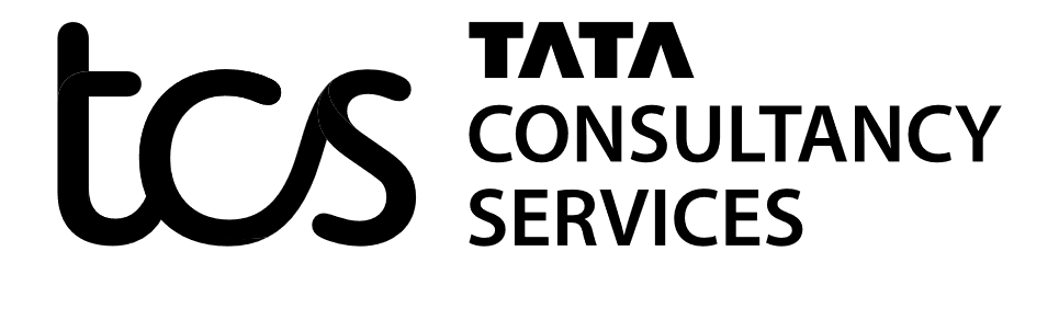 Tata Consultancy Services new logo in black text on a transparent background
