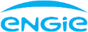 "Engie logo with blue text and a curved line above."