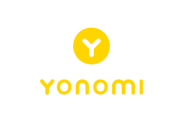 Yonomi logo in white on a yellow background.