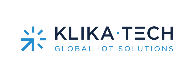 Logo of Klika Tech with the text 'KLIKA TECH Global IoT Solutions' and a blue geometric design.