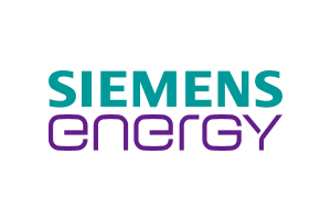 Siemens Energy logo with 'SIEMENS' in teal and 'energy' in purple on a transparent background.