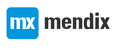 "Mendix logo with 'mx' in white on a blue square."
