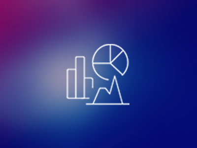 Abstract illustration of performance metrics with bar chart, pie chart, and line chart icons on a blue gradient background, representing energy and utilities data analysis.