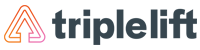 TripleLift horizontal logo in color, showing the company name with its distinctive orange and pink icon on the left.