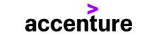 Accenture logo with a purple greater-than symbol above the text.