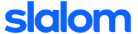 The Slalom company logo in blue text on a transparent background.