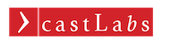 Red rectangular castLabs logo with white text on a red background.