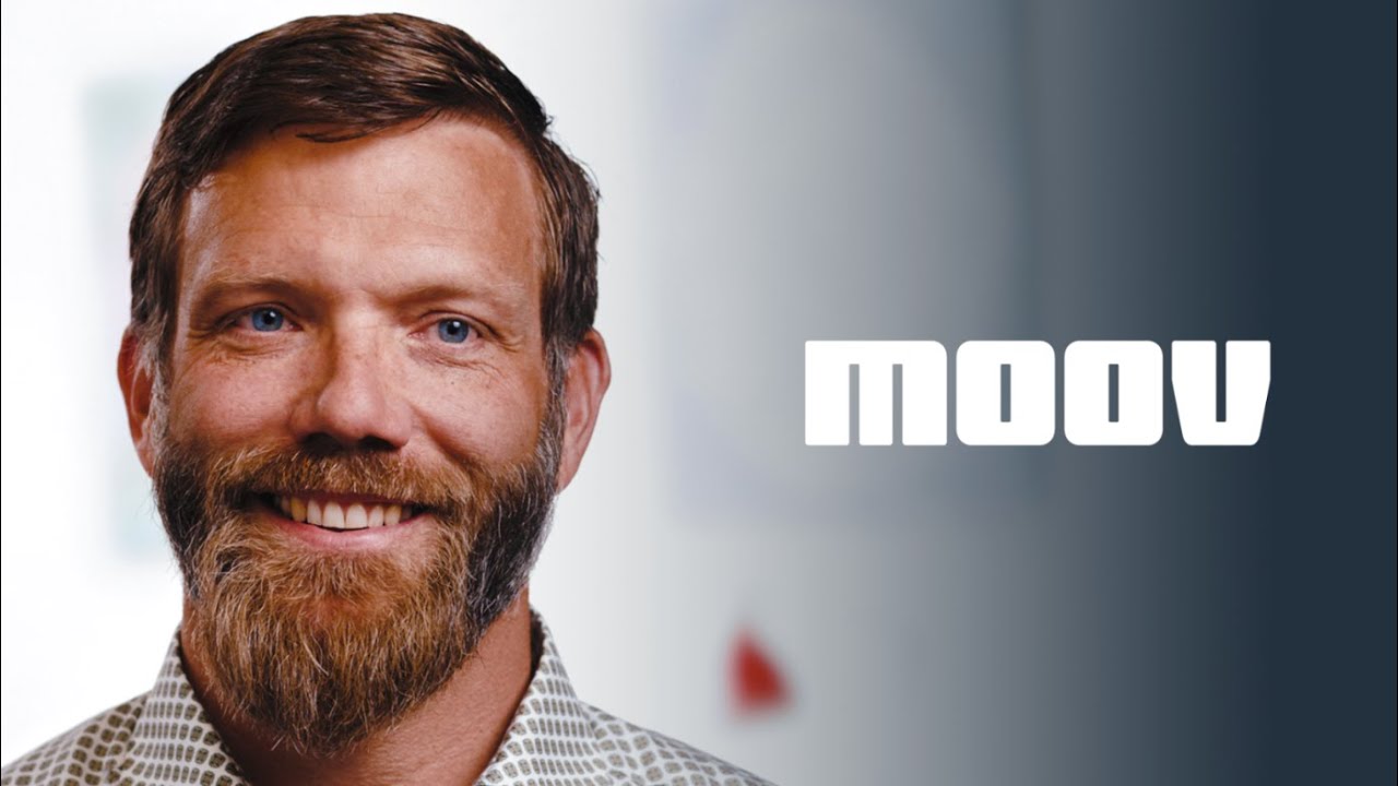 The word "moov" in bold white text on a dark gradient background.