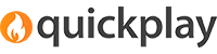 Quickplay logo with an orange flame icon next to the word 'quickplay' in lowercase letters.