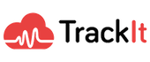 TrackIt logo featuring a red cloud with a white waveform graphic, and the word 'TrackIt' in black and red text.