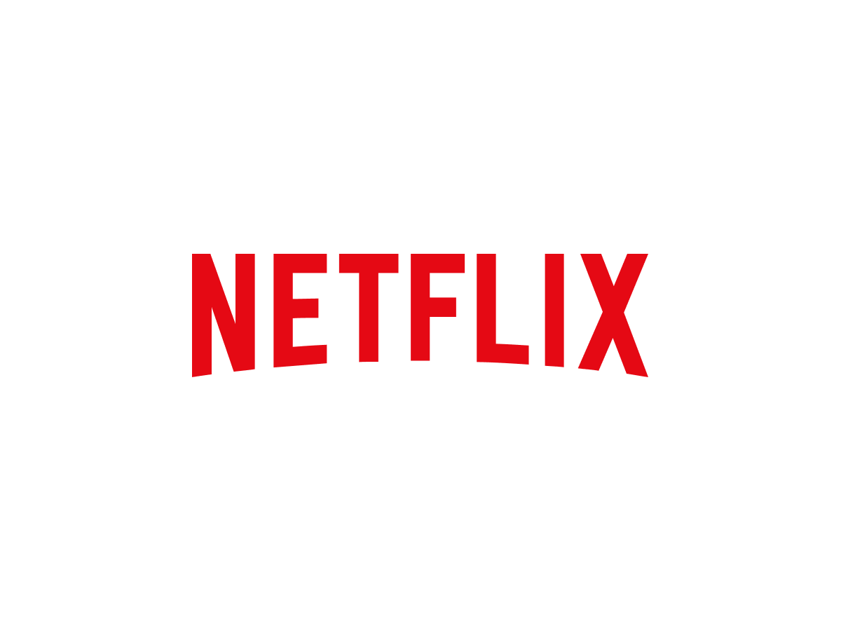 The Netflix logo with bold red text on a black background.