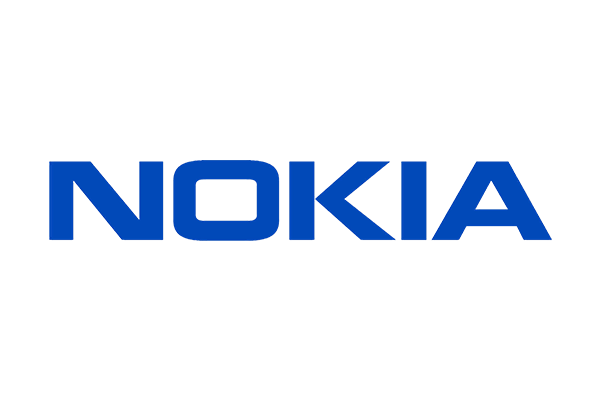 Nokia logo in blue font on a transparent background.