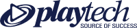 Logo for Playtech with the text 'source of success', displayed in blue lettering.