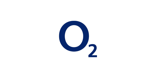 The O2 logo, consisting of a large blue 'O' with a subscript '2', representing the telecommunications brand O2.