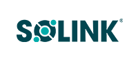Solink company logo with stylized text and a circular graphic element in the letter 'O'.