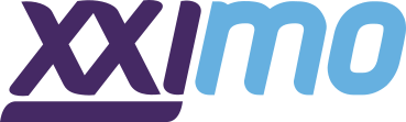 The XXImo company logo featuring stylized text in purple and blue.
