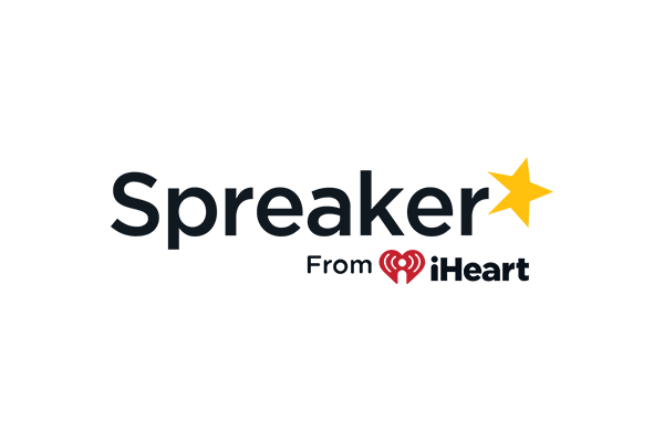 The Spreaker logo with a transparent background, featuring the brand name and a star symbol. Suitable for use on various backgrounds.
