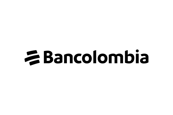 Black text logo for Bancolombia on a white background.