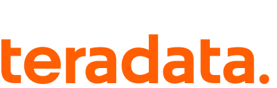The Teradata logo with the company name displayed in bold orange letters on a transparent background.