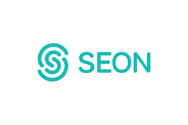 SEON logo with a teal circular "S" symbol next to the word "SEON" in teal text.