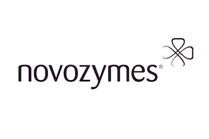 Novozymes logo on a white background.
