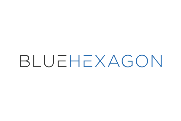 Blue Hexagon logo featuring the company name in stylized text with a blue hexagon symbol in the center.