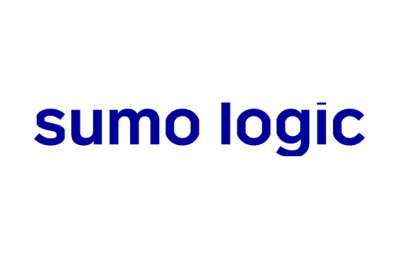 Sumo Logic logo in blue text on a white background.