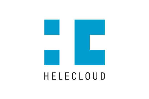 HeleCloud logo in blue on a white background