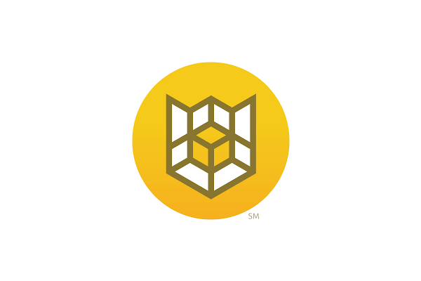 Cloud Custodian logo featuring a geometric design inside a yellow circle on a white background.