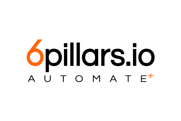 Logo for 6pillars.io Automate, featuring the company name in bold text with the word 'Automate' beneath it.