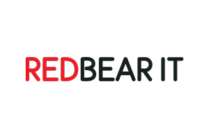 Logo for RedBear IT with the word 'RED' in red and 'BEAR IT' in black, displayed on a white background.