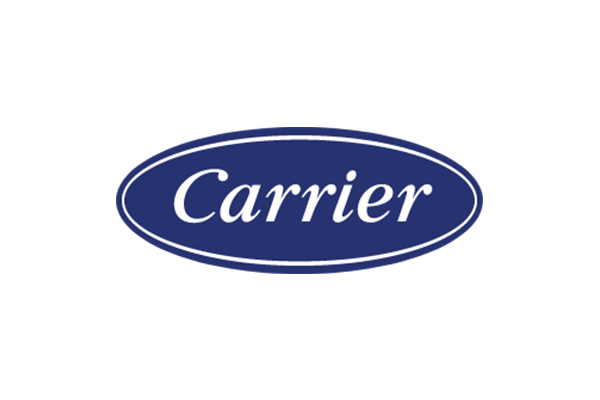 Carrier company logo in a blue oval shape on a white background.