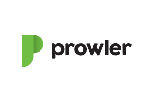 Prowler logo featuring a stylized green 'P' and the word 'prowler' in black text.