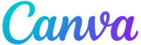 The Canva logo displayed in a stylized, gradient script.