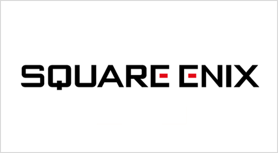 Square Enix logo with bold black text and red accents on the letters "E."