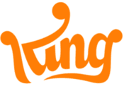 Orange "King" logo with stylized text resembling a crown.