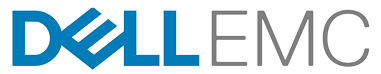 Dell EMC logo with "Dell" in blue and "EMC" in gray.