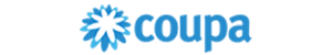 Coupa company logo with a blue background and white asterisk symbol.