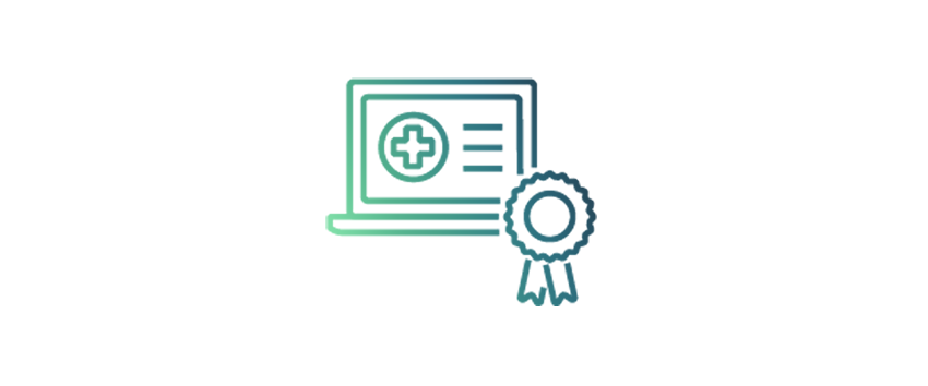 Gradient graphic representing the Moderna award, featuring a blend of green, teal, and dark blue colors.