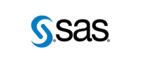 SAS logo with a blue stylized "S" icon.